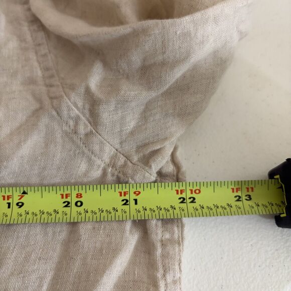 Gap Shirt Women's Medium 100% Linen Button Up Long Sleeve Collared Shirt Top - Picture 8 of 8
